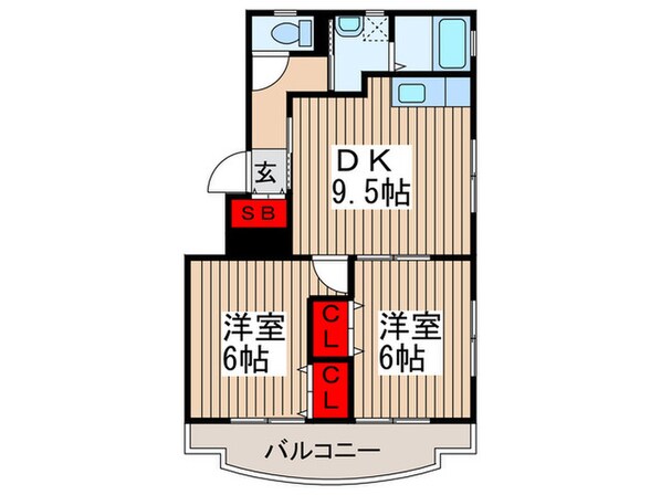 エクスパルＫＭの物件間取画像